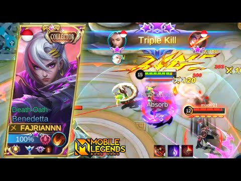 BENEDETTA OFFLANE INSANELY HIGH DEMAGE + ROTATION | MLBB | BENEDETTA TUTORIAL