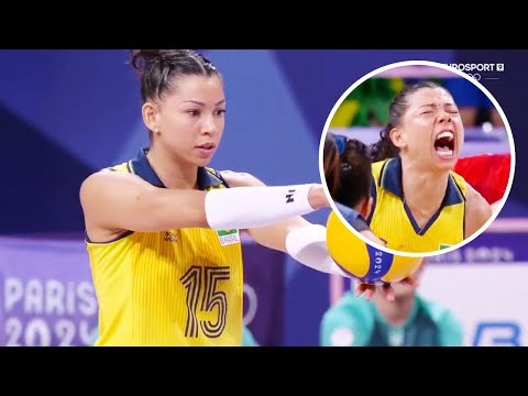 18 บล็อก อานา คาลอ โอลิมปิก 2024 Ana Carolina da Silva 18 Blocks in volleyball olympics