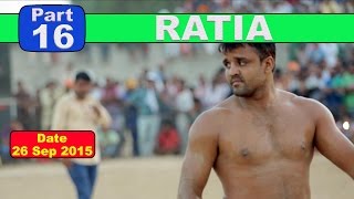 (13) Ratia (Haryana) Kabaddi Touranament 26 Sep 2015