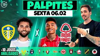 PALPITES DE FUTEBOL PARA HOJE 06 02 2026 (SEXTA-FEIRA)