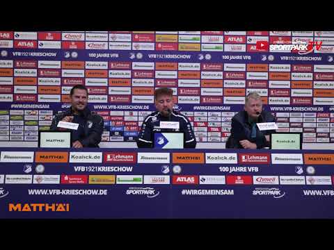 Pressekonferenz nach dem 7. Spieltag VfB 1921 Krieschow - 1.FC Merseburg