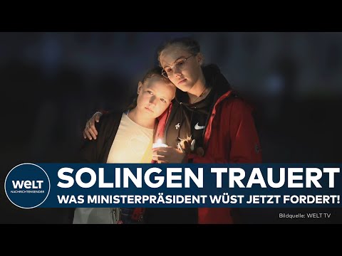 SOLINGEN: Ein Jahr nach Messerattacke gedenken Hunderte der Opfer – Wüst fordert Schutz vor Terror