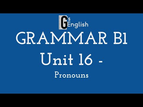 Destination B1 - Unit 16 - Pronouns