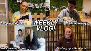 WEEKLY VLOG | Going To A Dog Cafe, Work Meetings & Catching Up With Friends | Jasmine Clough
