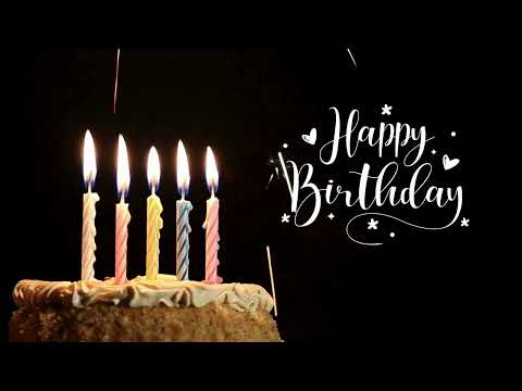 Happy Birthday Candles on Cake 4K Loop Video NO SOUND
