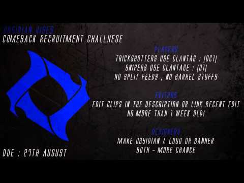 Obsidian Comeback Recruitment Challenge! #20K