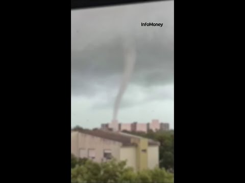 Tornado de curta duração é registrado em Pelotas (RS)