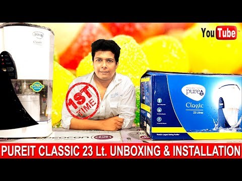 Pureit classic 23 l water purifier installation and unboxing...