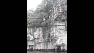 preview picture of video 'jumping off a cliff in marion county tennessee'