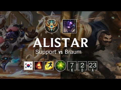Alistar Support vs Braum - KR Challenger Patch 8.22