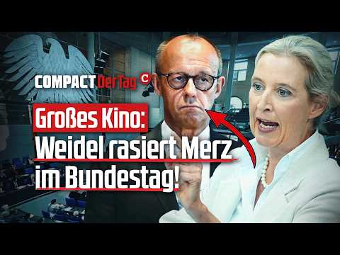 Großes Kino: Weidel rasiert Merz im Bundestag!💥