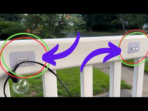 Hemico Adhesive String Light Sticker Hook with Clear Cord Holders for Hanging Christmas Lighting