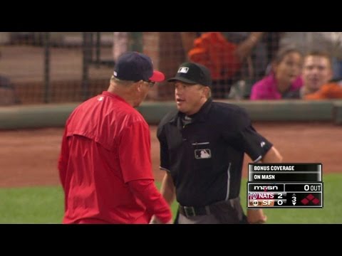 WSH@SF: McCatty is ejected after arguing in the 3rd