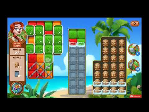 Lost Island Blast Adventure Level 1497 NO BOOSTERS - A S GAMING ✔