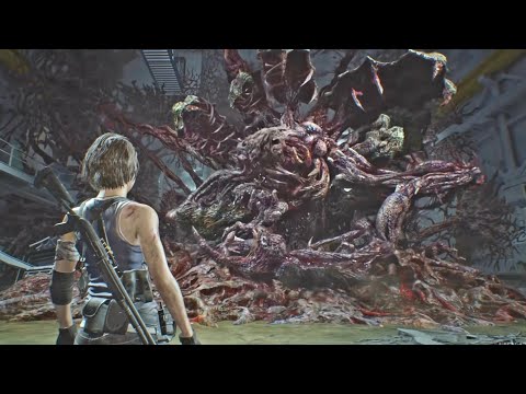 Resident Evil 3 Remake - Nemesis Final Form Boss Fight (Nemesis Encounter #7) RE3 Remake 2020