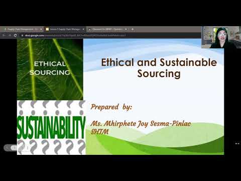 Ethical  & Sustainable Sourcing- Part 1