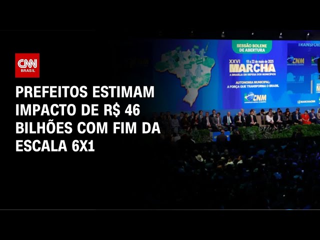 Fim da 6x1: Prefeitos calculam impacto de R$ 46 bilhões e se manifestam contra proposta | CNN 360º