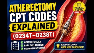 Atherectomy CPT Codes EXPLAINED (0234T–0238T) | Medical Coding Made Easy