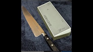 Setting / repairing a bevel on R.H. Forschner Victorinox Chef knife w/ Morihei Hishiboshi Hi 500