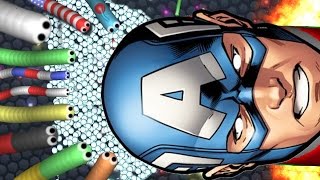 SECRET CAPTAIN AMERICA SKIN! - Slither.io Skins & BEST SKIN EVER - New Slither.io Hack / Mods Skin!