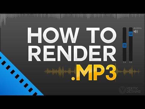 Sony Vegas Pro 13/14 How To Render as MP3 Audio Format (High Quality Audio)