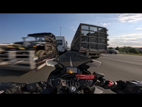 Driving my Yamaha R3 like it's stolen
