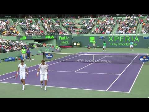 L. Paes/R. Stepanek vs M. Mirnyl/D. Nestor, doubles final, Miami - Sony Ericsson Open 2012.