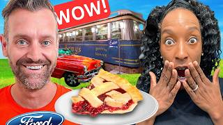 The Brits Try CLASSIC US Diner In Detroit At The Ford Museum USA