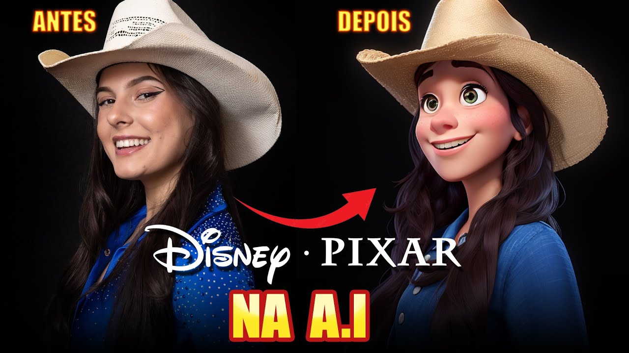 COMO FAZER a Trend da Disney Pixar com FOTO PRÓPRIA na INTELIGÊNCIA ARTIFICIAL de GRAÇA!!!