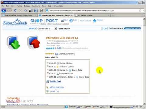 DotNetNuke Tutorial - How to import users in DotNetNuke - Video #183