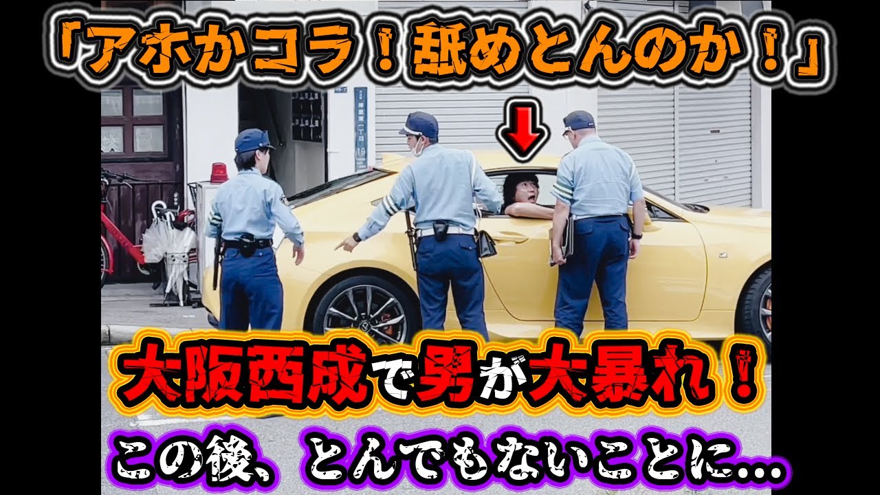 【ドラレコ】7月③ 大阪西成でレクサス乗りの男が大暴れ❗️警官3人がかりで制圧を試みるも... etc. 日本のドラレコ映像まとめ【事故回避・危険予知トレーニング】