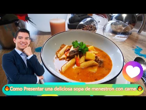 🔥Como preparar una deliciosa Sopa de Menestrón con carne🔥Sopas| cocina ecuatoriana | Receta fácil
