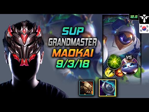 GrandMaster Maokai Support vs Yuumi - 천상계 서폿 마오카이 저녁갑주 여진 - LOL KR 12.5