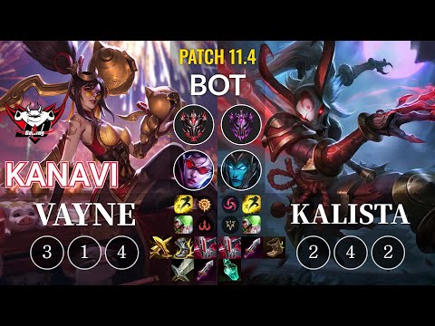 JDG Kanavi Vayne vs Kalista Bot - KR Patch 11.4