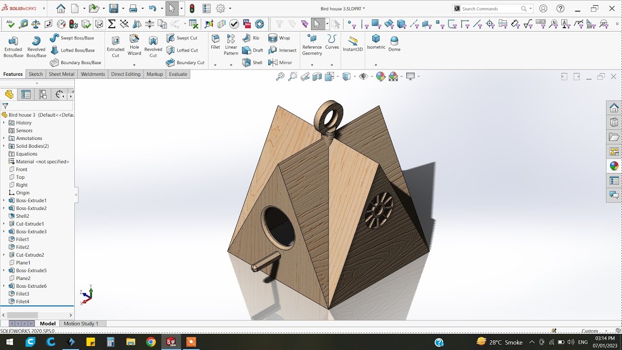 鸟屋 3D 打印模型