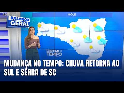 Central do Tempo - Frente fria se aproxima e muda o tempo em Santa Catarina