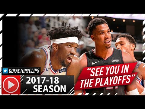 Joel Embiid vs Hassan Whiteside BIG Duel Highlights (2017.10.13) Heat vs Sixers - CRAZY BEEF!