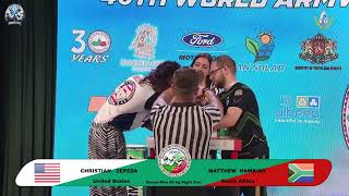 Zepeda Christian vs Hawkins Matthew | Up to 65 kg | XLVI WORLD ARMWRESTLING CHAMPIONSHIP | 2025