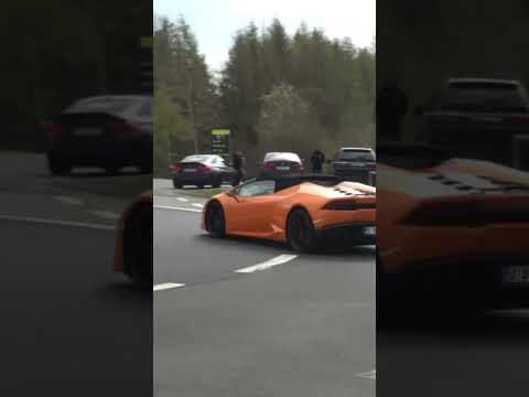 Thumbnail for Orange Huracán Spyder by Lamborghini Huracán, Lamborghini, orange
