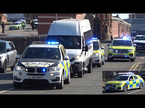 CAT A High Risk Prisoner Transport Leaving HMP Strangeways In Manchester-Greater Manchester Police