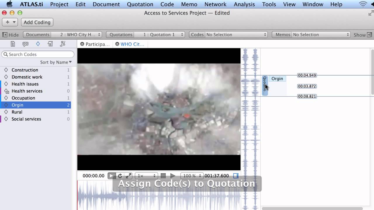 ATLAS.ti Mac: Coding