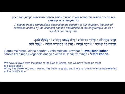 Afas Aron - A Karaite Jewish Composition for Tamuz & Av - Sarnu (section 8)