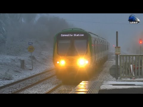 Irish Winter Trains in Dublin, Clonsilla Station on Evening - 09 December 2022