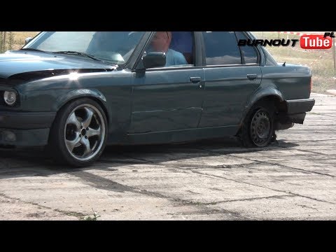 Palenie gumy BMW E30 320 "STERYD" - 1 Urodziny BMW Grupa Piła