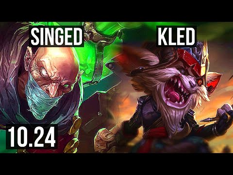 SINGED vs KLED (TOP) | 2/1/9, 400+ games | KR Diamond | v10.24