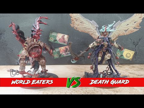 Death Guard v World Eaters **New Mission Cards ** - 10th edition Warhammer 40k Battle Report