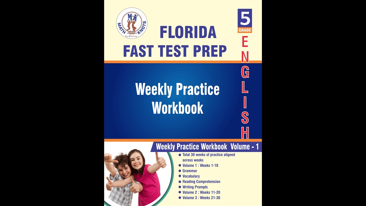 Florida FAST – 5th Grade ELA Test Prep Workbook Volume 1 | Book Preview Video