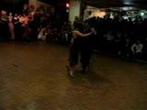  Fabian Peralta  and  Virginia Pandolfi  are  dancing  to  the  tango  "  Pavadita  "