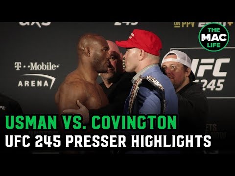 Kamaru Usman and Colby Covington hurl accusations at each other | UFC 245 Presser Highlights
