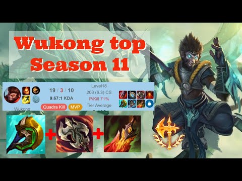 #1 Wukong Top vs Renekton - Season 11 [League of Legends] Full Game Play - Wuclone
